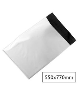 Plastové kurierske obálky na zásielky 550 x 770 mm biele 100ks 