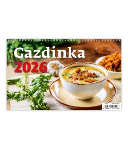 Nástenný kalendár riadkový 22,6x13,9 cm - Gazdinka 2026 