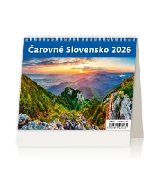 Stolový kalendár riadkový 17,1x13,9 cm - MiniMax Čarovné Slovensko 2026 