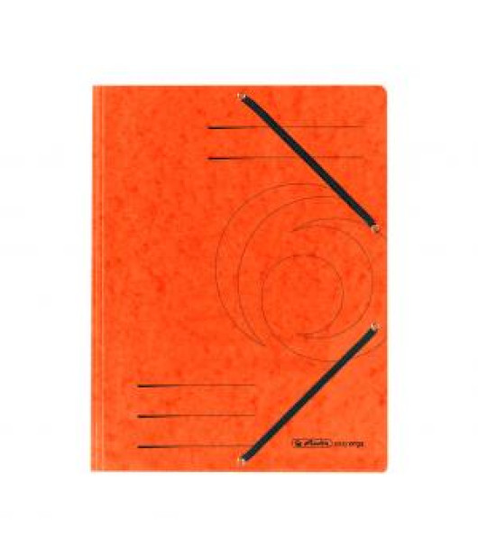 Prešpánový obal s gumičkou Herlitz oranžový 