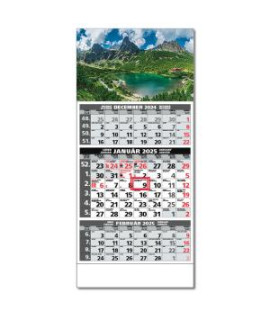Plánovací kalendár ŠTANDARD 3-mesačný sivý 