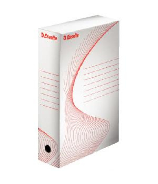 Archívny box Esselte 80mm biely/červený 