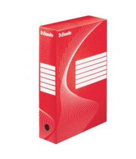 Archívny box Esselte 80mm červený/biely 