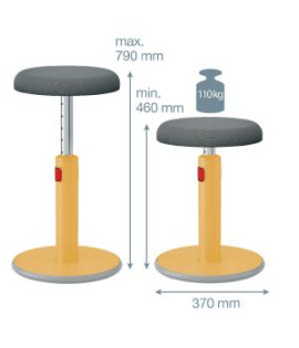 Ergonomická balančná stolička Leitz Cosy Ergo v teplá žltá 