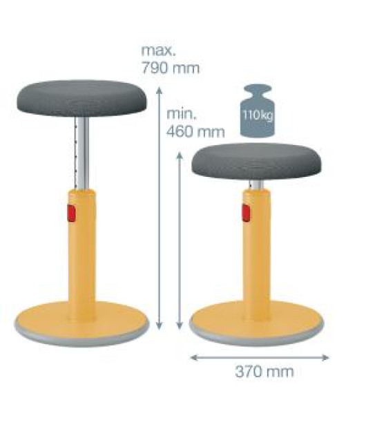 Ergonomická balančná stolička Leitz Cosy Ergo v teplá žltá 