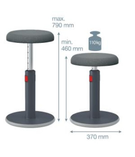 Ergonomická balančná stolička Leitz Cosy Ergo zamatovosivá 