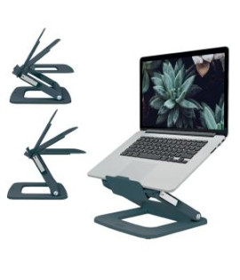 Stojan na notebook nastaviteľný Leitz Ergo s viacerými uhlami sklonu, zamatovosivý 