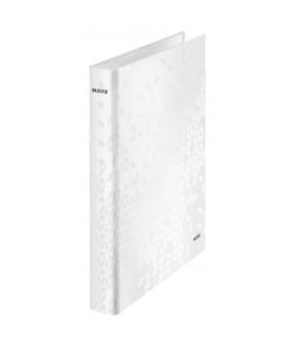 Zakladač 2-krúžkový Leitz WOW laminovaný povrch 4cm perleťovo biely 