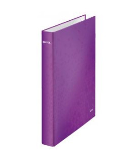 Zakladač 2-krúžkový Leitz WOW laminovaný povrch 4cm purpurový 