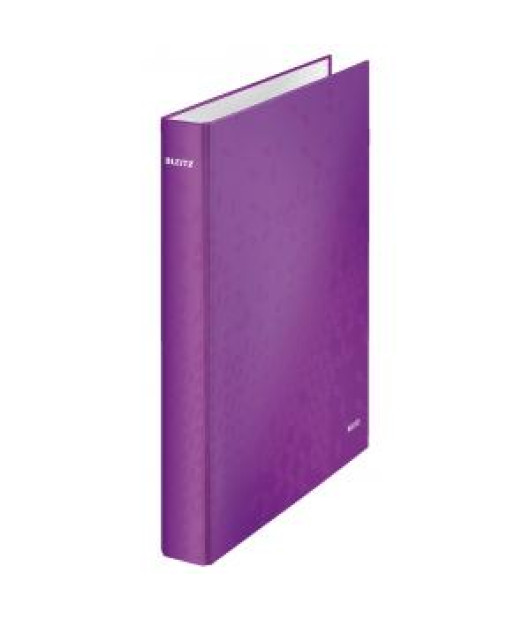 Zakladač 2-krúžkový Leitz WOW laminovaný povrch 4cm purpurový 