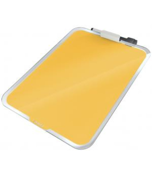 Flipchart stolný sklenený Leitz Cosy teplý žltý 