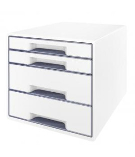 Zásuvkový box Leitz WOW so 4 zásuvkami sivý 