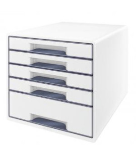 Zásuvkový box Leitz WOW s 5 zásuvkami sivý 