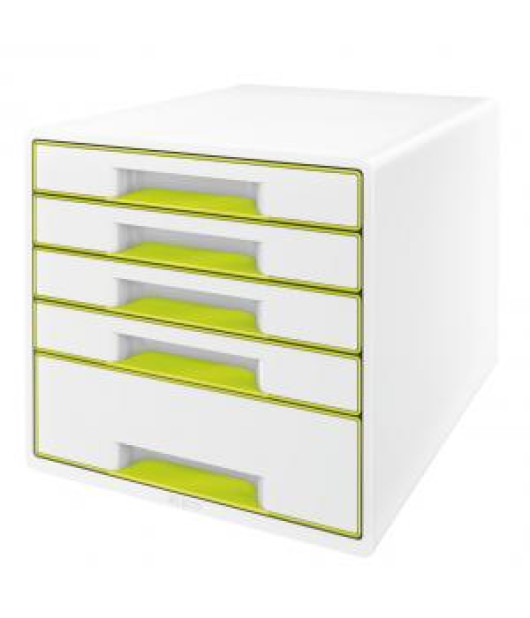 Zásuvkový box Leitz WOW s 5 zásuvkami metalický zelený 