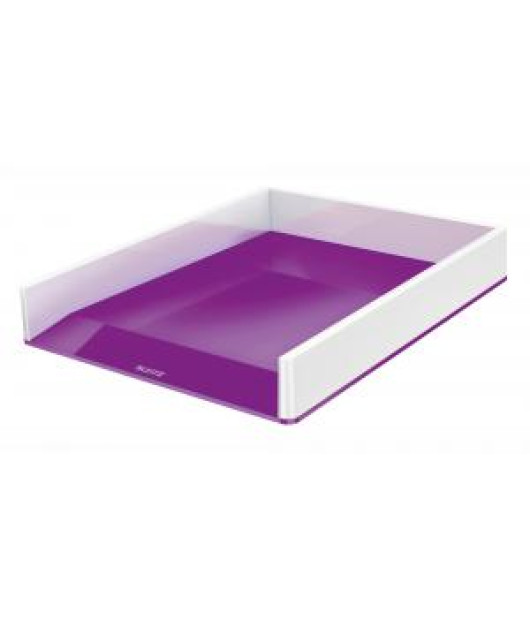 Odkladač Leitz WOW biely/purpurový 