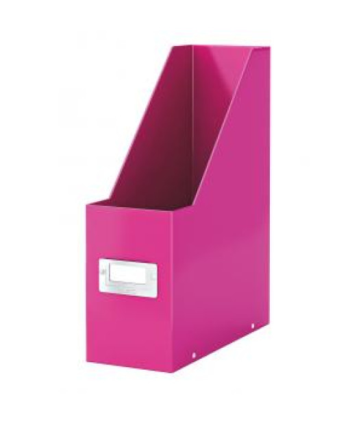 Stojan na časopisy Leitz Click & Store metalická ružová 