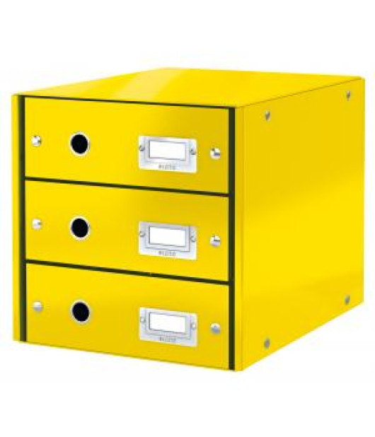 Zásuvkový box Leitz Click & Store 3 zásuvky žltý 