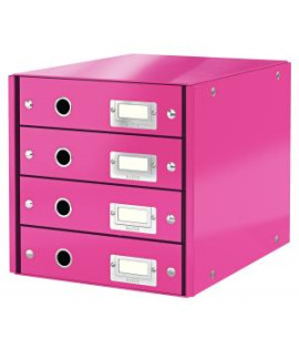 Zásuvkový box Leitz Click & Store 4 zásuvky ružový 
