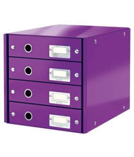Zásuvkový box Leitz Click & Store 4 zásuvky purpurový 