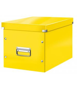 Štvorcová krabica Click & Store A4 žltá 