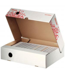 Archívny box Esselte Speedbox so sklápacím vekom 80mm biely/červený 