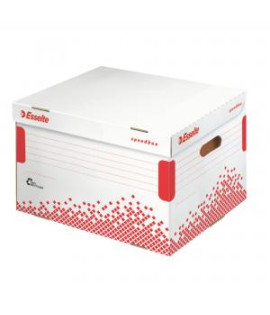 Archívna krabica Esselte Speedbox so sklápacím vekom biela/červená 392×301×334 mm 