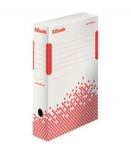 Archívny box Esselte Speedbox 80mm biely/červený 