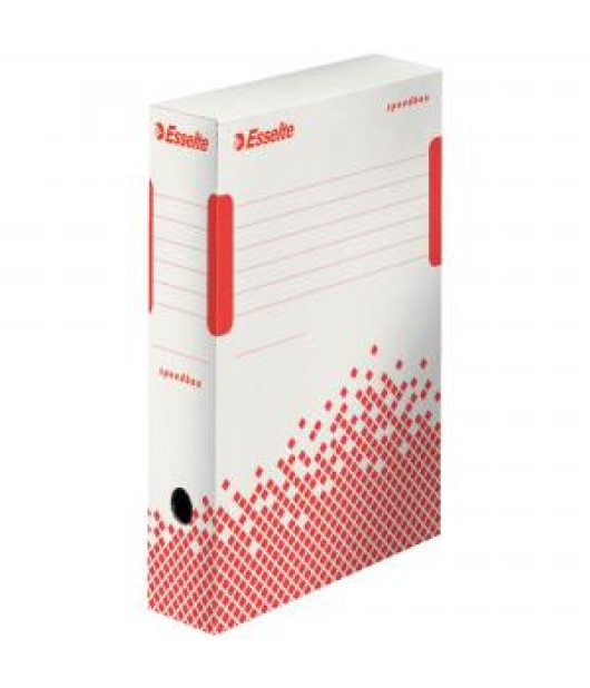 Archívny box Esselte Speedbox 80mm biely/červený 