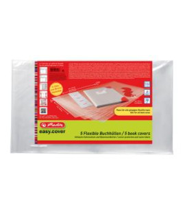Flexibilný obal na knihy a zošity Herlitz easy.cover, 5 ks, v sáčku 