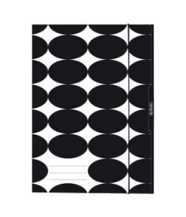 Kartónový obal s gumičkou A4 Herlitz Just Black 