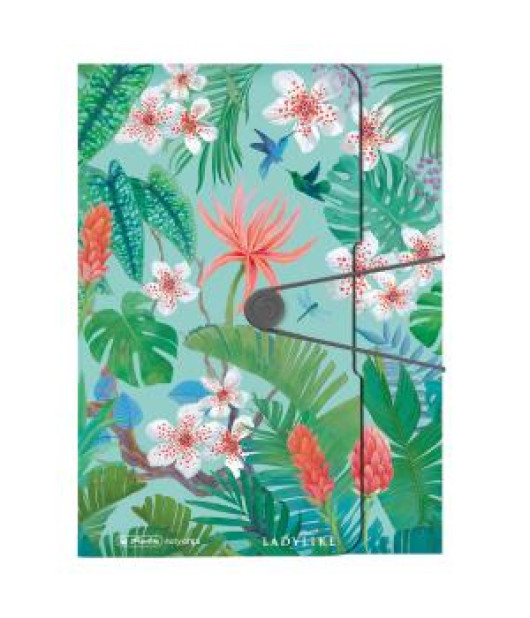 Plastový box s gumičkou Herlitz Ladylike A4, PP, Jungle 