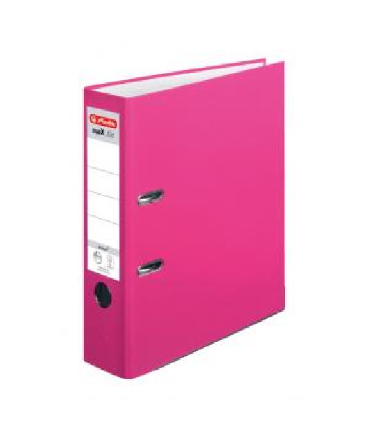 Zakladač pákový Herlitz maX.file Color Blocking poloplastový 8cm indonézska ružová 