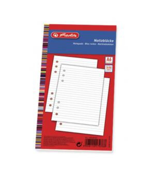 Náplň do bloku TP Herlitz A6 150 listov s linajkami (3 x 50) 