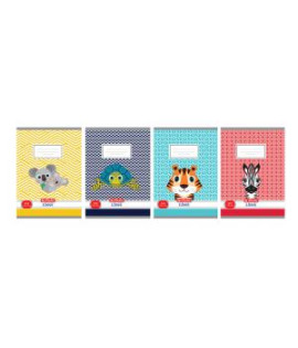 Zošit Herlitz 513, A5, linajkový, 70g/m2, mix motívov Cute Animals 