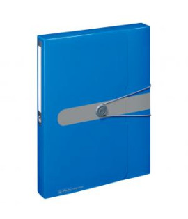 Plastový box s gumičkou Herlitz Easy Orga A4 PP modrý 