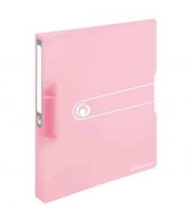Zakladač 2-krúžkový Herlitz PP 2,5cm transparentný rose 