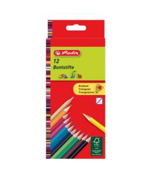 Farbičky Herlitz trojhranné 12 farieb 