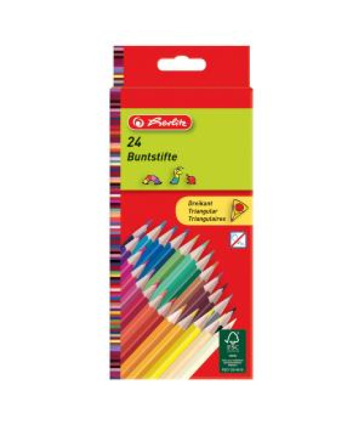 Farbičky Herlitz trojhranné 24 farieb 