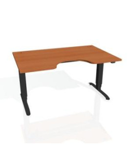 Pracovný stôl Motion Ergo, ZO, 3S, 140x61-128,x90 cm, čerešňa/čierna 