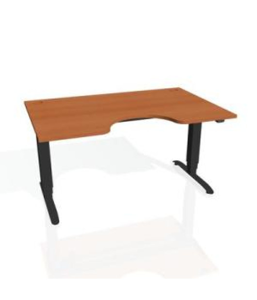 Pracovný stôl Motion Ergo, ZO, 3S, 140x61-128,x90 cm, čerešňa/čierna 