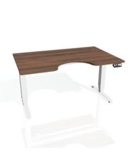 Pracovný stôl Motion Ergo, PO, 3S, 140x61-128x90 cm, orech/biela 