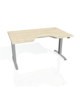 Pracovný stôl Motion Ergo, ZO, 2S, 160x70,5-120,5x90 cm, agát/sivá 