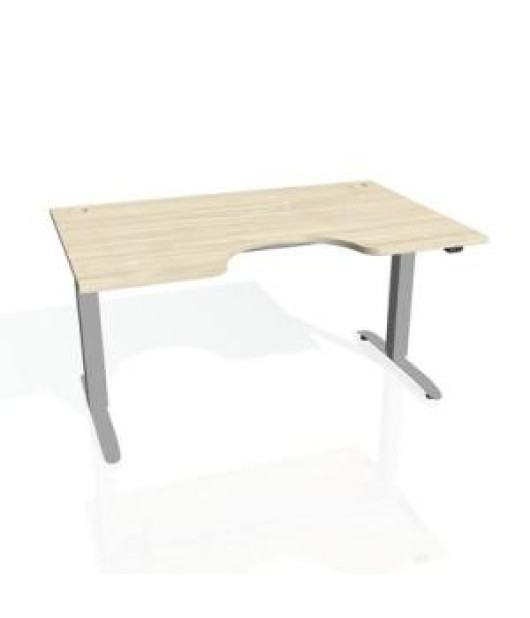 Pracovný stôl Motion Ergo, ZO, 2S, 160x70,5-120,5x90 cm, agát/sivá 