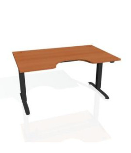 Pracovný stôl Motion Ergo, ZO, 2S, 160x70,5-120,5x90 cm, čerešňa/čierna 