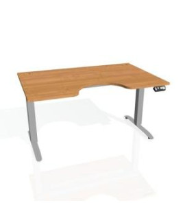 Pracovný stôl Motion Ergo, PO, 2S, 160x70,5-120,5x90 cm, jelša/sivá 