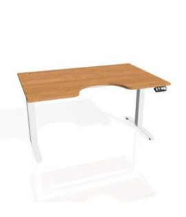 Pracovný stôl Motion Ergo, PO, 2S, 160x70,5-120,5x90 cm, jelša/biela 