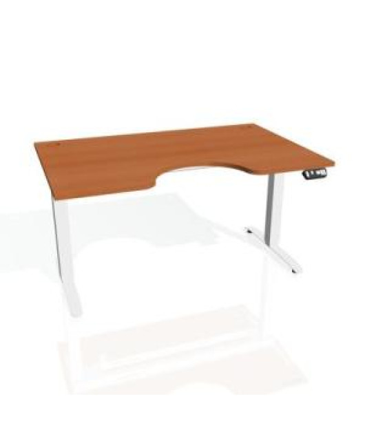 Pracovný stôl Motion Ergo, PO, 2S, 160x70,5-120,5x90 cm, čerešňa/biela 