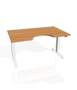 Pracovný stôl Motion Ergo, ZO, 3S, 160x61-128x90 cm, jelša/biela 