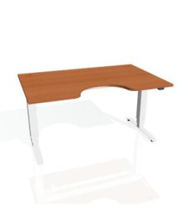 Pracovný stôl Motion Ergo, ZO, 3S, 160x61-128x90 cm, čerešňa/biela 