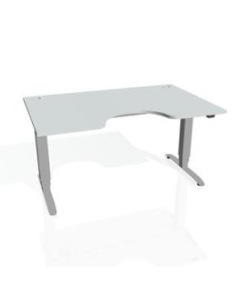Pracovný stôl Motion Ergo, ZO, 3S, 160x61-128x90 cm, sivá/sivá 